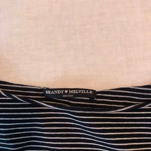 Blue and white striped brandy top!!